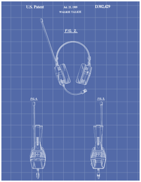 Walkie Talkie Patent on Blueprint Printable Patent