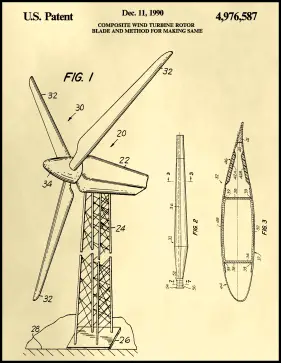 Wind Turbine Patent on Parchment Printable Patent