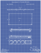 Billiards Patent on Blueprint