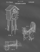 Cuckoo Clock Patent on Blackboard