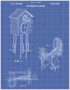 Cuckoo Clock Patent on Blueprint