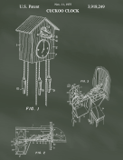 Cuckoo Clock Patent on Chalkboard
