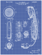 Dictaphone Patent on Blueprint