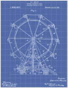 Ferris Wheel Patent on Blueprint Report Template