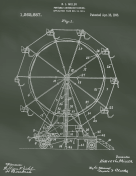 Ferris Wheel Patent on Chalkboard