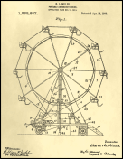 Ferris Wheel Patent on Parchment