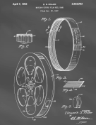 Film Reel Patent on Blackboard