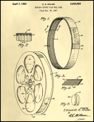 Film Reel Patent on Parchment