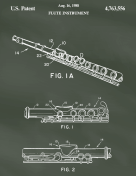 Flute Patent on Chalkboard Report Template