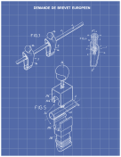 Foosball Figurine Patent on Blueprint
