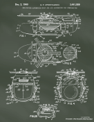Helicopter Boat Car Patent on Chalkboard