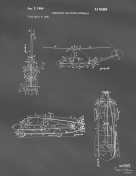 Helicopter Car Patent on Blackboard