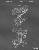 Helicopter Man Patent on Blackboard