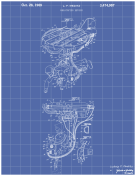 Helicopter Man Patent on Blueprint