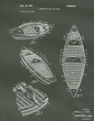 Kayak Canoe Patent on Chalkboard