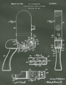 Movie Camera Patent on Chalkboard