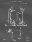 Rotary Telephone Patent on Blackboard