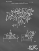 Sewing Machine Patent on Blackboard