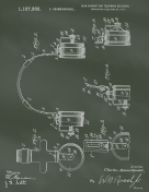 Telephone Headset Patent on Chalkboard Report Template