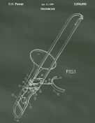 Trombone Patent on Chalkboard Report Template