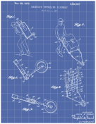 Trundling Backpack Patent on Blueprint