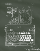 Typewriter Patent on Chalkboard Report Template
