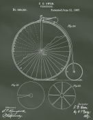 Velocipede Patent on Chalkboard