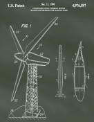 Wind Turbine Patent on Chalkboard